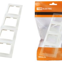 Рамка TDM Таймыр белая 4-ая вертикальная (20)