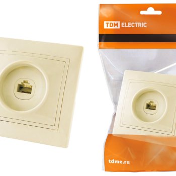 Розетка TDM Таймыр RJ11 крем (10/200)