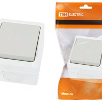 Bыключатель Вуокса 1кл. проходной IP54 TDM (10)