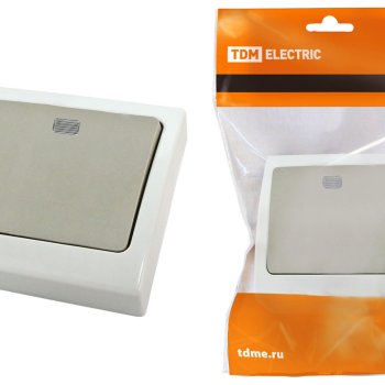 СУ Кнопа звонка Вуокса 1кл. подсветка IP54 TDM (10)