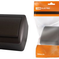 Выключатель Селигер 1кл. IP44 шоколад TDM (10)