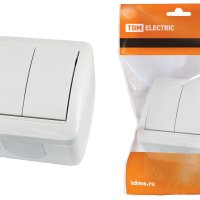 Bыключатель Селигер 2кл. IP44 TDM (10)