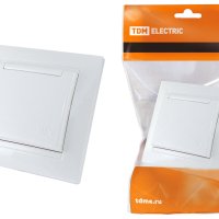 Розетка TDM Лама 1-ая белый с/з защитные шторки крышка (10/120)