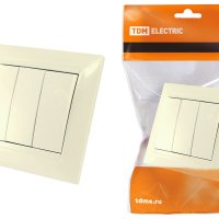 Выкл. TDM Лама 3кл. слоновая кость (10/120)