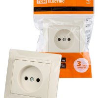 Розетка TDM Лама 1-ая слоновая кость б/з (10)