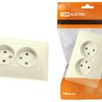 Розетка TDM Лама 2-ая слоновая кость б/з защ.шт. (7/84)