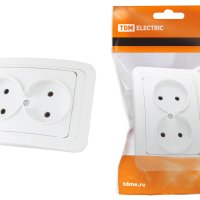 Розетка TDM Валдай 2-ая белая б/з (10/200)