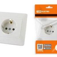 Розетка TDM Ильмень 1-ая бел. с/з (10/100)