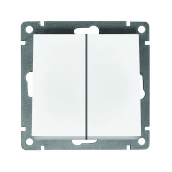 Механизм выключателя Афина 2кл белый (10/100)