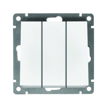 Механизм выключателя Афина 3кл белый (10/100)