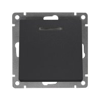 Механизм выключателя Афина 1кл подсветка графит (10/100)