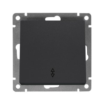 Механизм выключателя Афина 1кл проходной графит (10)