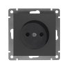 Механизм розетки Афина 1-ая без заземления графит (10/100)