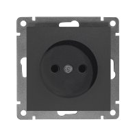 Механизм розетки Афина 1-ая без заземления графит (10/100)