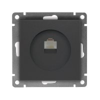 Механизм розетки Афина RJ45 1-ая графит (10)