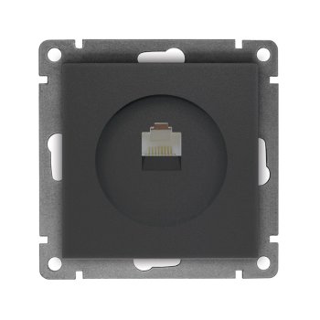 Механизм розетки Афина RJ45 1-ая графит (10)