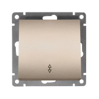 Механизм выключателя Афина 1кл проходной шампань (10)