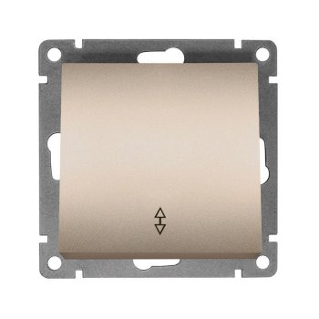 Механизм выключателя Афина 1кл проходной шампань (10)