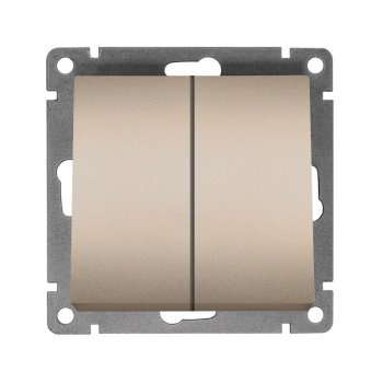 Механизм выключателя Афина 2кл шампань (10/100)