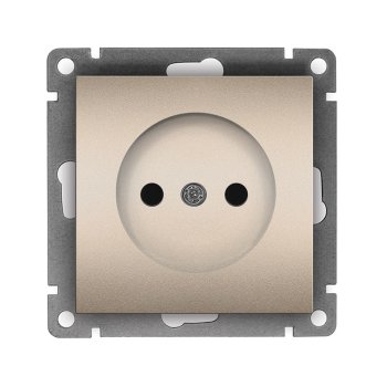 Механизм розетки Афина 1-ая без заземления шампань (10/100)