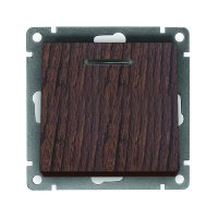 Механизм выключателя Афина 1кл подсветка венге (10/100)