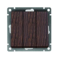 Механизм выключателя Афина 3кл венге (10/100)