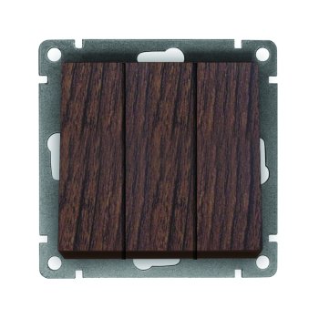 Механизм выключателя Афина 3кл венге (10/100)