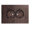 Розетка Афина 2-ая без заземления венге (10/100)