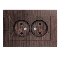 Розетка Афина 2-ая без заземления венге (10/100)