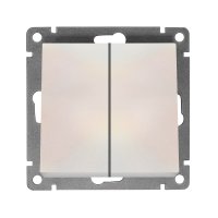 Механизм выключателя Афина 2кл жемчуг (10/100)