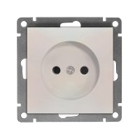 Механизм розетки Афина 1-ая без заземления жемчуг (10/100)