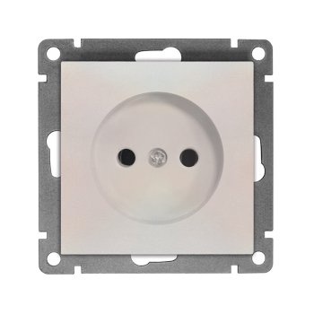 Механизм розетки Афина 1-ая без заземления жемчуг (10/100)