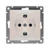 Механизм розетки Афина 1-ая с заземлением жемчуг (10/100)