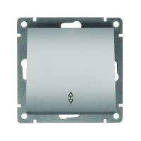 Механизм выключателя Афина 1кл проходной серебро (10)