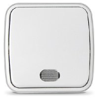 Выключатель Электра 1кл. белый подсветка (10/100)