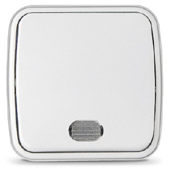 Выключатель Электра 1кл. белый подсветка (10/100)