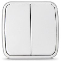 Выключатель Электра 2кл. белый (10/100)