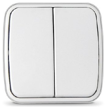 Выключатель Электра 2кл. белый (10/100)