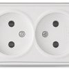Розетка Электра 2-ая белый б/з (10/100)