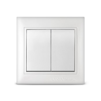 Выключатель Севиль 2кл. белый (10/200)