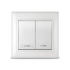 Выключатель Севиль 2кл. белый подсветка (10/100)