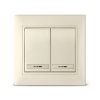 Выключатель Севиль 2кл. подсветка слоновая кость (10/100)
