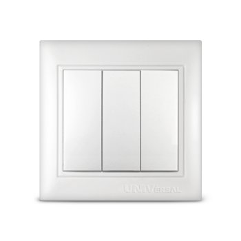 Выключатель Севиль 3кл. белый (10/100)