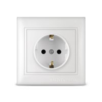 Розетка Севиль 1-ая белый с/з (10/100)