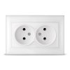 Розетка Севиль 2-ая белый б/з (10/100)