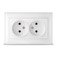 Розетка Севиль 2-ая белый б/з (10/100)