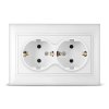 Розетка Севиль 2-ая белый с/з (10/100)