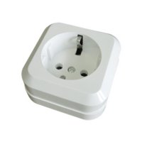 Розетка Олимп 1-ая белый с/з (10/200)