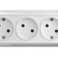 Розетка Олимп 3-ая белый б/з (10/100)