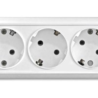 Розетка Олимп 3-ая белый с/з (4/80)